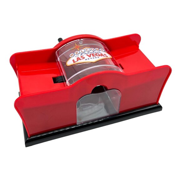 Manual Hand Crank Plastic Two Deck Card Shuffler Poker Game Accessory Tableplays - Picture 4 of 11
